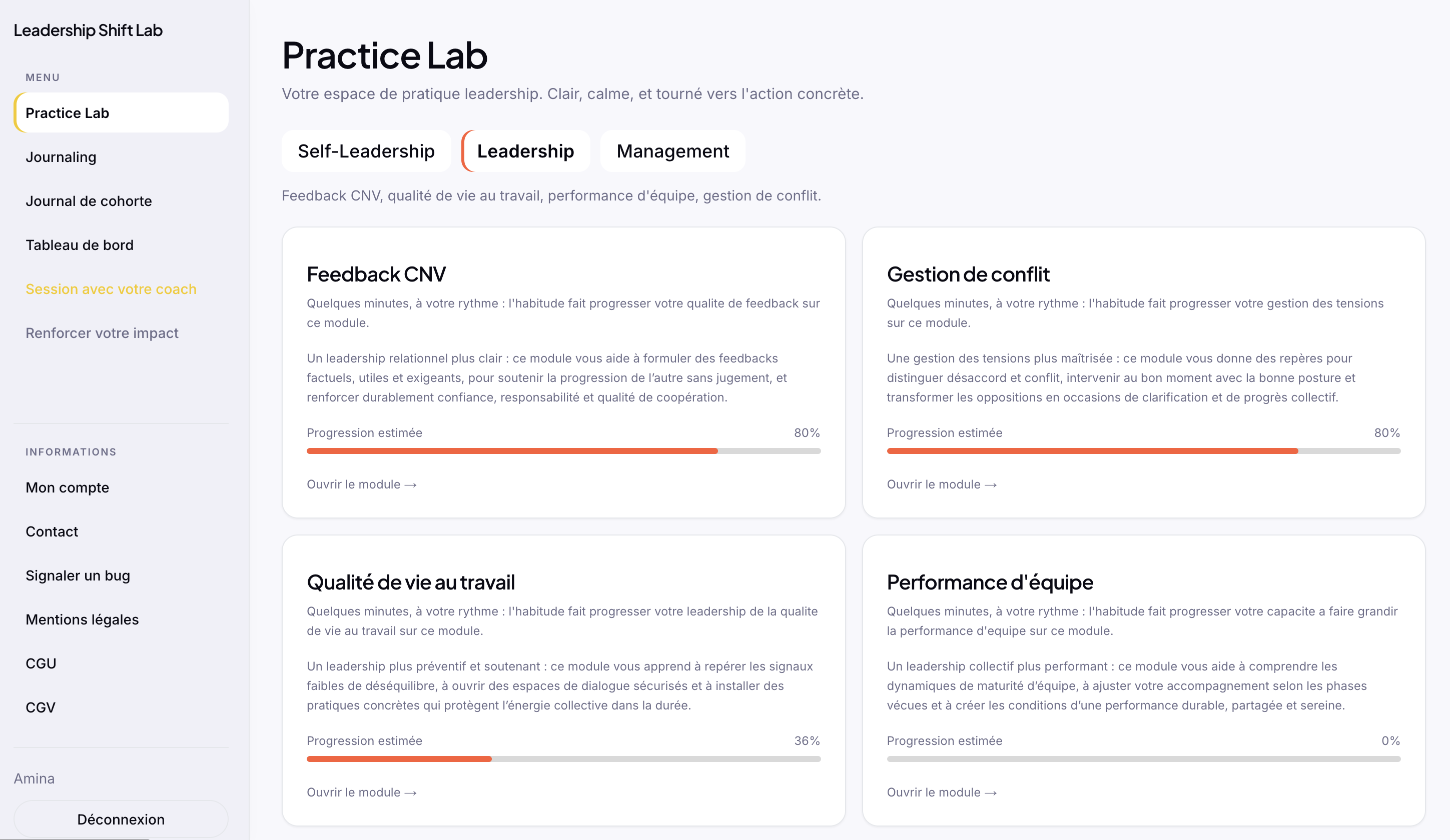 Aperçu Leadership Shift Lab